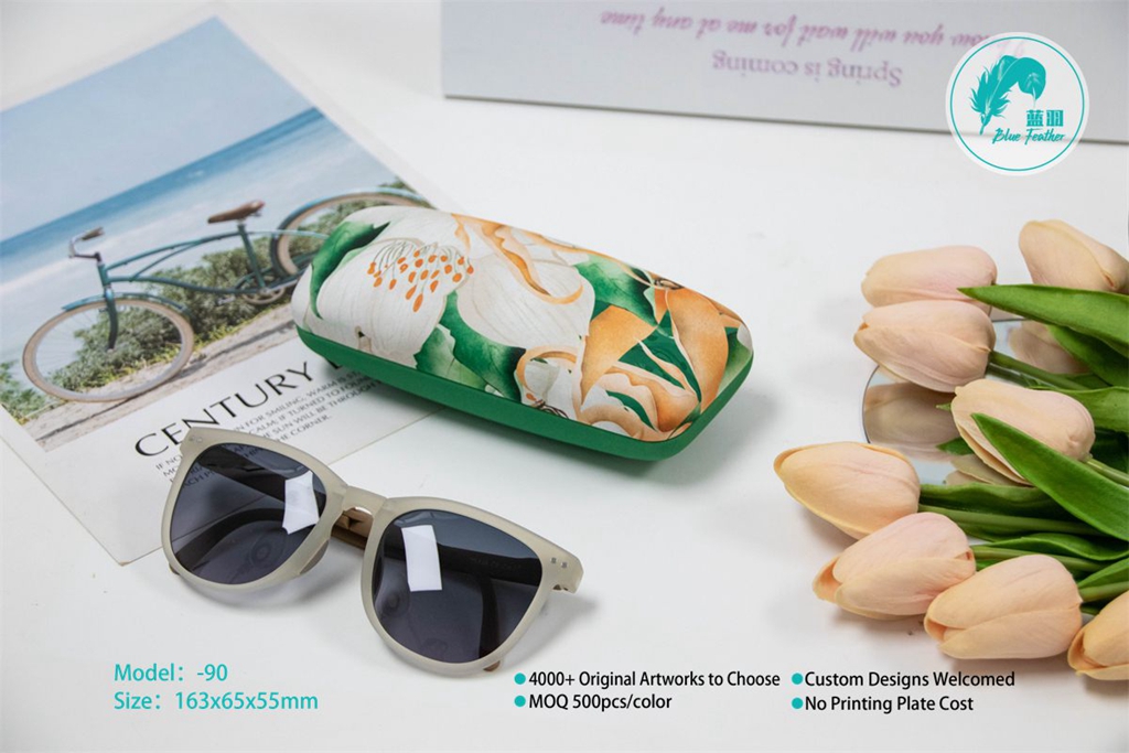 Colorful Floral Hard Shell Sunglasses Case for Women